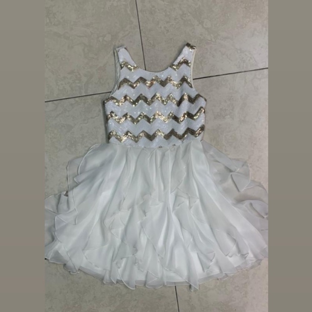Dress with Rinestone Stripes